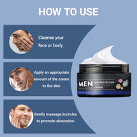 Men's Skin Tightening Cream For Face - for Facial Aging, Fine Lines And Wrinkles, Mens Moisturiser Face Cream Mens Skincare Smoother, For Men's Daily Routine, Youthful Look, Hydrated, Non-Greasy 50ml