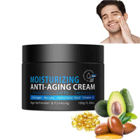 AHVKNU Men's Firming Face Cream 150g - Anti Aging & Skin Tightening Moisturiser with Hyaluronic Acid & Retinol, Reduce Fine Lines & Wrinkles,Collagen Men's Face Cream for Smoother Youthful Skin