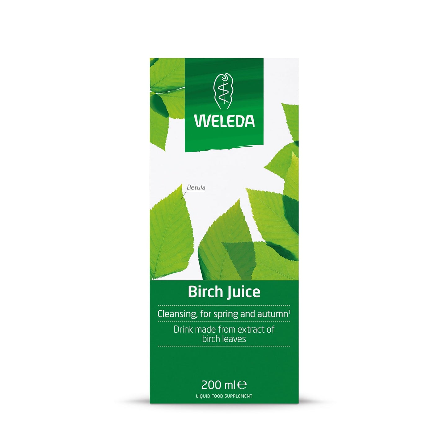 Weleda Birch Juice, Cleansing, Liquid Food Supplement, No Added Sugar, Vegan, Certified Organic, with Biodynamic Lemon Juice, 200ml