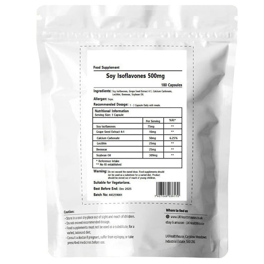 Super Strength Soy Isoflavones Complex Capsules 500mg x 180 - Menopause