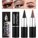 Black Gel Eyeliner Pencil, Dulele 2 Colors Natural Cream Waterproof Smudge Proof Eye Liner Black, Multi-Use Eyeliner Stick & Face Paint Stick Makeup, Eye-liners for Women Girls (Black & Coffee)