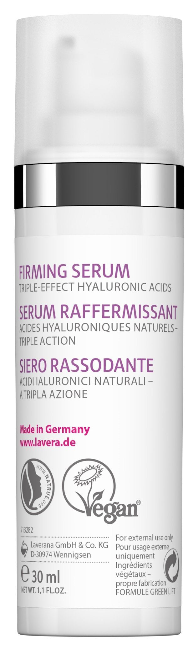 lavera Firming Serum Karanja ✔Anti-Age ✔ hyaluronic acid ✔ Moisturises & Reduces Wrinkles ✔ Vegan ✔ Organic Skin Care ✔ Natural & Innovative Cosmetics (30 ml)