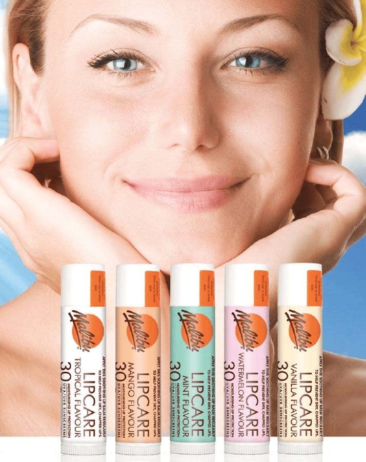 Malibu Blister Lipbalm with SPF30, Watermelon/Vanilla/Tropical 12 ml