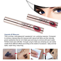 4D Silk Fiber Lash Mascara, Fber Lashes Mascara Waterproof, Long-Lasting, No Clumping, No Smudging, Longer, Thicker, Black (2)