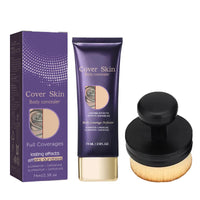 HERBINSOLS All Over Body Complexion Perfector with Brush - Waterproof Body Coverage Perfector Tattoo Cover up Makeup Cream - Long-Lasting Full Coverage Body Concealer Cream for Legs,Body Foundation