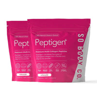 SoBodyCo Premium Collagen Supplements for Women & Men, 5 Types of Collagen Powder, Peptigen, Collagen Peptides, Marine Collagen, Hydrolysate Powder, Multi-Collagen, 60 Days Supply, Peptigen