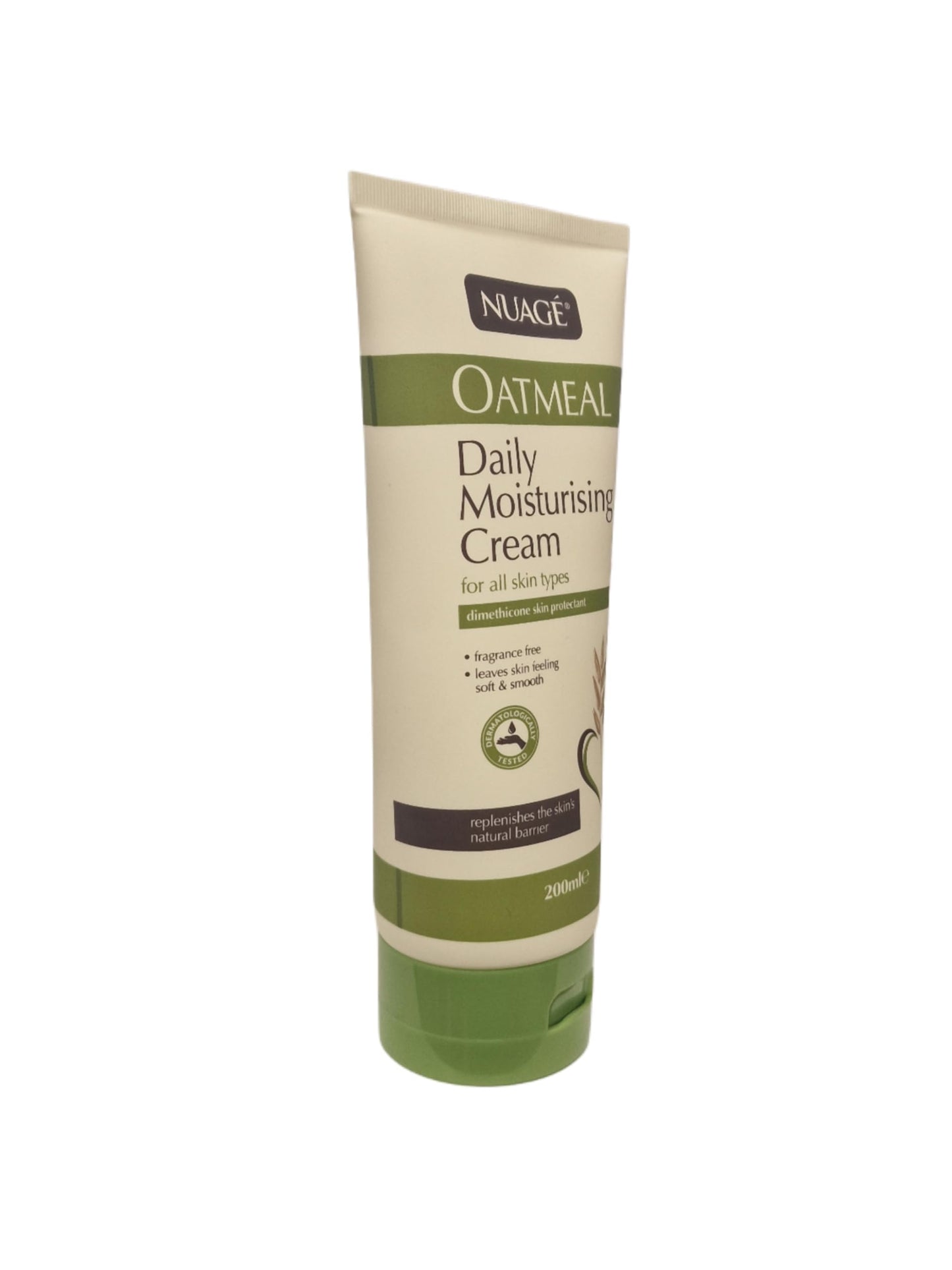 Nuage Oatmeal Daily Moisturizing Cream for All Skin Types with Soothing Oatmeal Extracts, Hydrating and Nourishing Formula, 200ml Tube