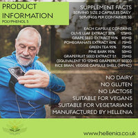 Hellenia Polyphenol 5 | 5-a-Day Fruit & Veg Dietary antioxidants - 60 Capsules