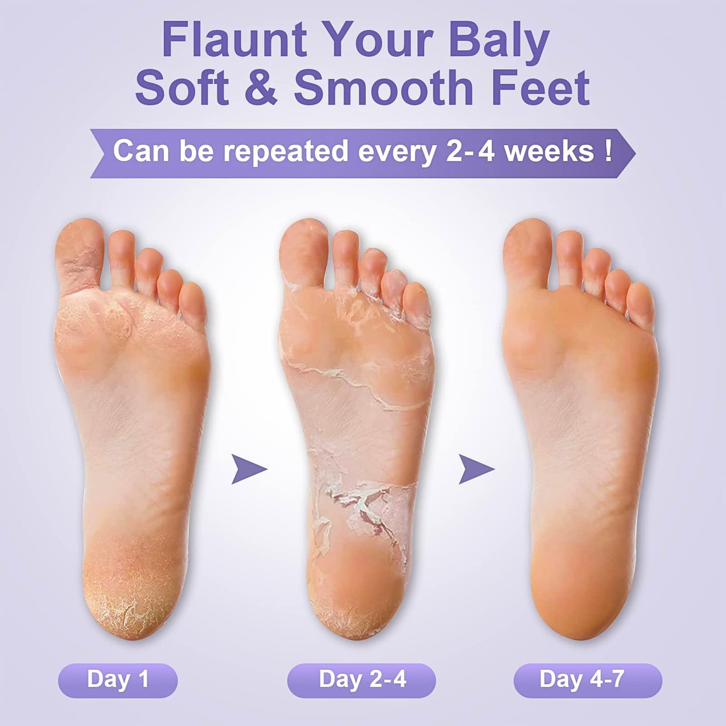 7PCS Foot Peel Mask for Hard Skin & Feet Scrubber & Socks, Exfoliating Foot Peel Mask, Callus Remover for Feet, Foot Moisturiser Socks for Foot Care