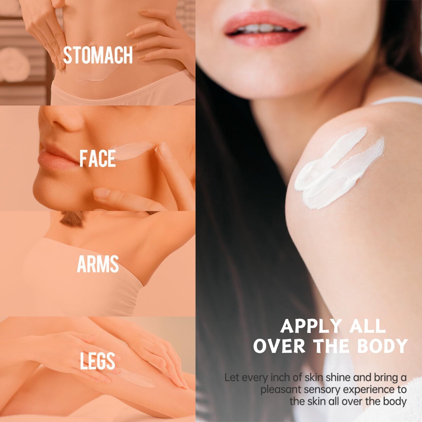 Trendyfave 300ml Retinol Body Lotion, Advanced Retinol Cream, Large-capacity Retinol Firming Body Cream with Cocount Oil and Vitamin E, Remove Dark Spots, Moisturizing Body Lotion for Dry Skin, Smooth Body Skin
