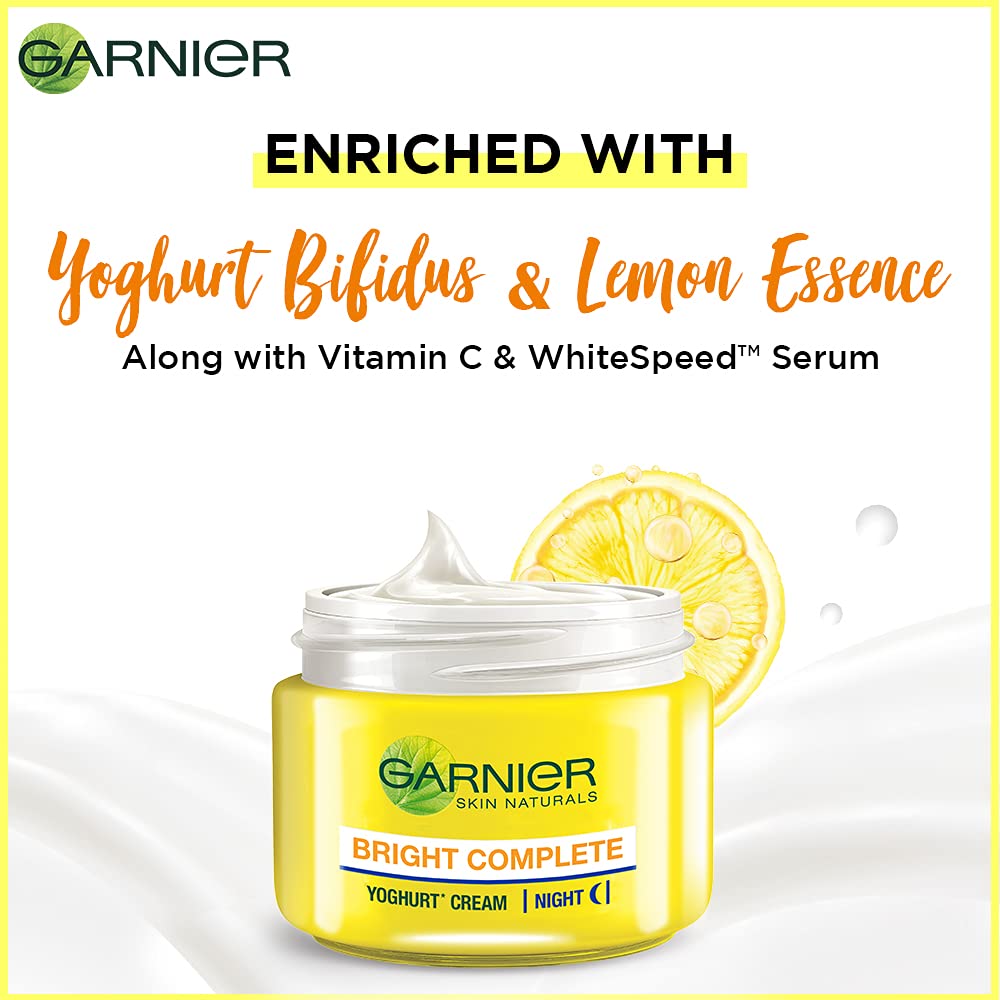 Garnier Skin Naturals Light Complete White Speed Yoghurt Night Cream, 40g
