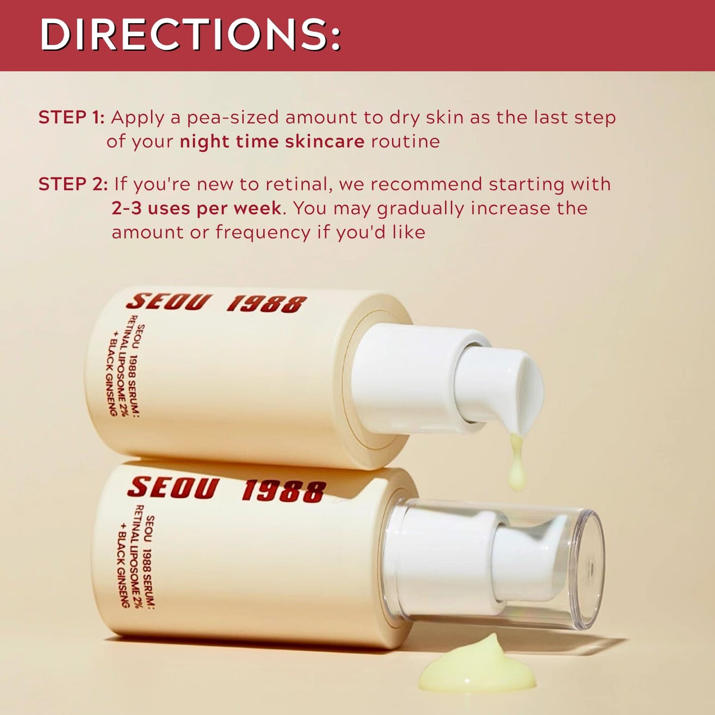 TBeautfave 1988 Serum : Retinal Liposome 2% + Black Ginseng, Retinol Serum for Face Smooth Wrinkles, Retinal Face Serum Anti Aging, Pigmentation Care, Enhance Skin Elasticity, Brighten Skin Tone, 30ml