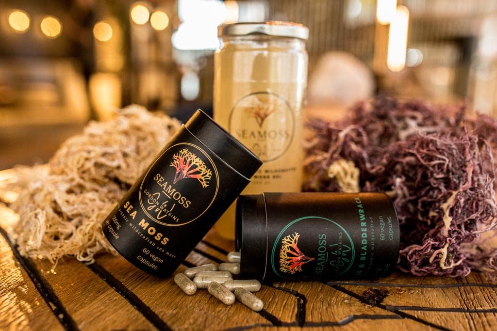Sea Moss and Bladderwrack Capsules | 500mg Capsules | Made with Wildcrafted Sea Moss from Grenada