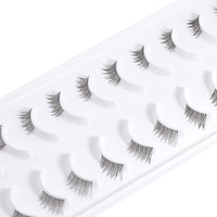 EMEDA 10 pairs Transparent Strip Half Lashes Accent False Eyelashes Natural Look Wispy Fake Corner Lashes Natural Half Eyelashes Cat Eye Lashes Short And Soft Faux Lashes (Accent Lashes)