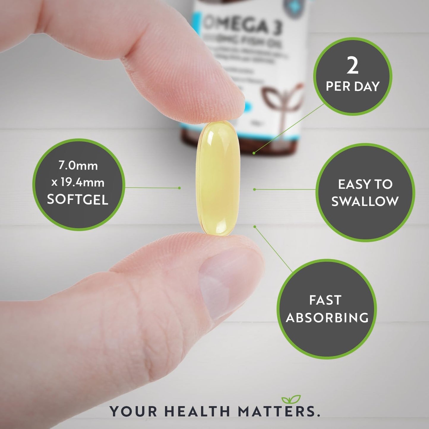 Omega 3 2000mg with 660mg EPA & 440mg DHA per Serving (2 Packs of 240) - 480 Softgel Capsules of Sustainably Sourced Pure Omega 3 Fish Oil - Made in The UK by Nutravita