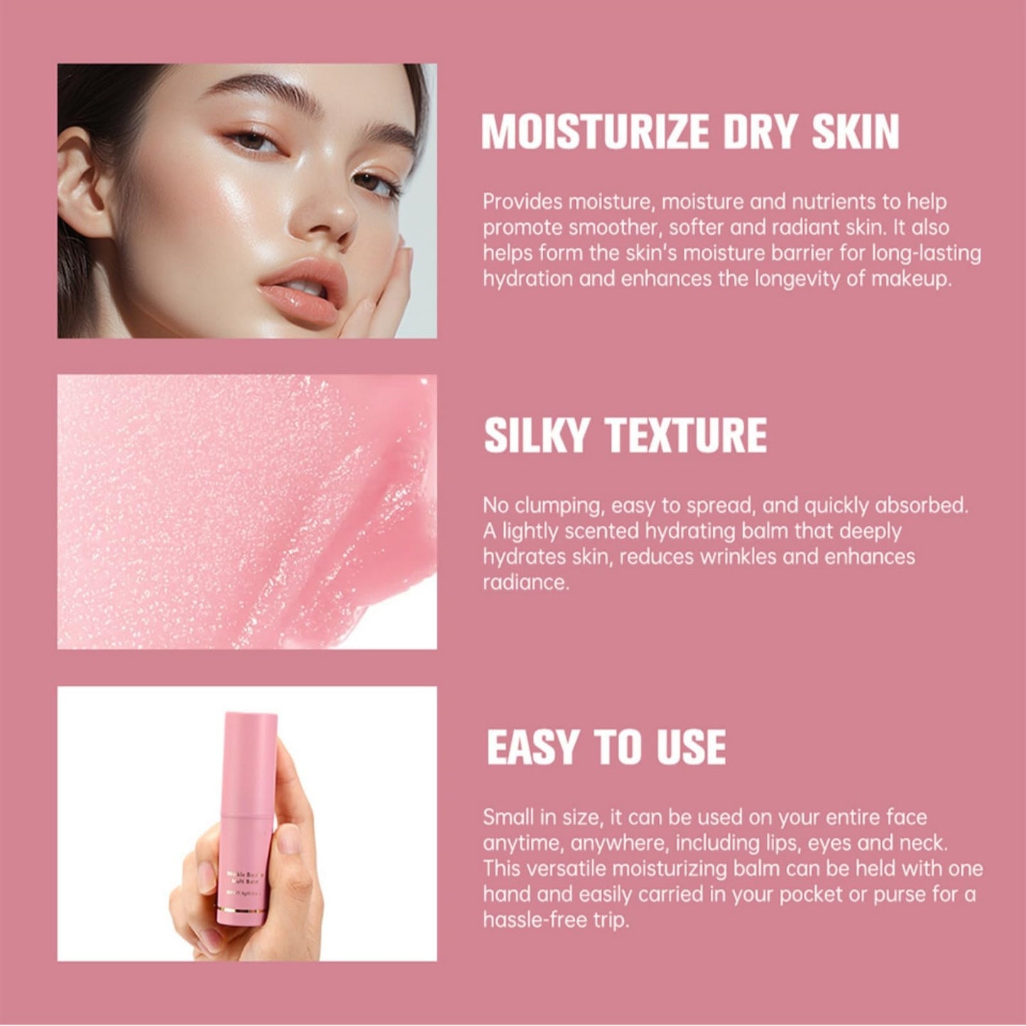 Collagen Multi Balm Stick,Wrinkle Multi Balm Stick,Anti Wrinkle Bounce Collagen Sti/ck,All-in-One Wrin/kle Coll/agen Wand,Moisturising Ba/lm Women,Lifting,Tightening&Firming Ba/lm for Face Lip Body