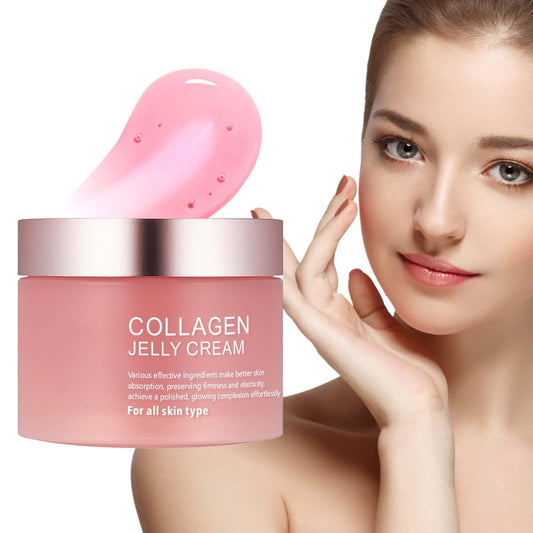 Belligern Collagen Jelly Cream,Collagen Gel Face with Hydrolyzed Protein,Collagen Jelly Face Serum,Reduces Pigmentation,Deeply Moisturizes,Suitable for All Skin Types (110ml)