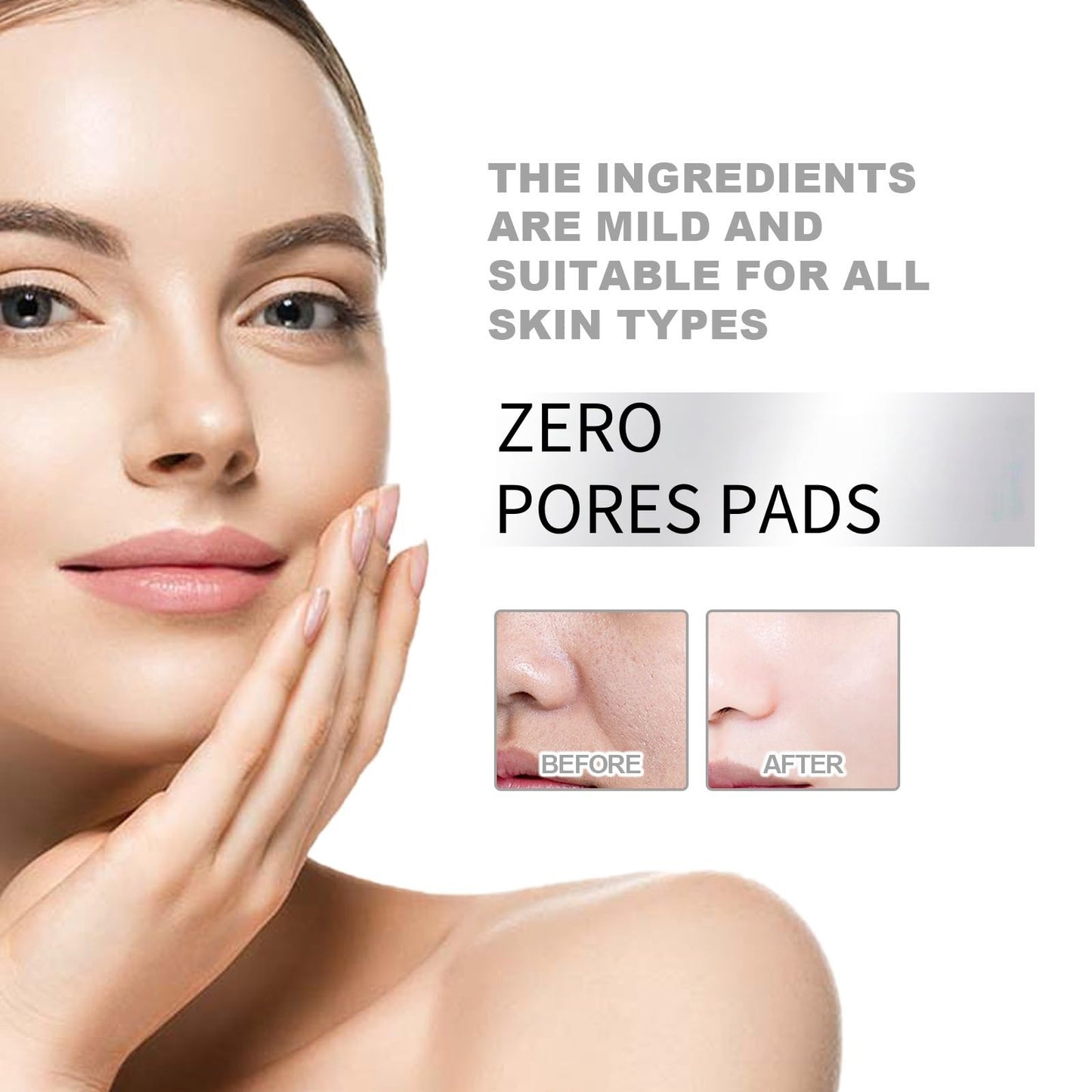 Oumun Zero Pore Pads,Dual Textured Facial Toner Pads,Gentle Exfoliation for Smooth,Deep Cleansing and Pore Minimizing,Toner Pad,Face Cleansing Pa/ds,Exfoliating Face Wipes,Exfoliating Pa/ds for Face