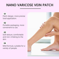 SONGQEE Soothing Leg Breathable Care Patches, Varicose Vein Patch, Improving Blood Circulation, Skin Body Care, for All Skin Types