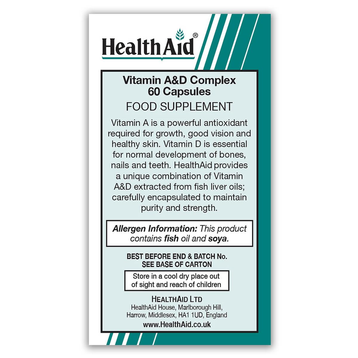 HealthAid VIT A and D Complex 60 Capsules