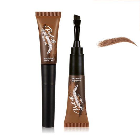 Generic Eyebrow Tint and Eyelash Tint Kit with Waterproof Brow Dye Gel Gentle Formula for Sensitive Skin, Easy Peel Off Technology for Quick Application, Dark (01# Warm brown)