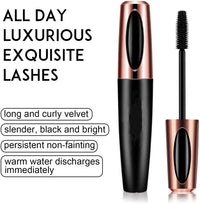HZZYJ 4D Silk Fiber Lash Mascara, Waterproof, Longer & Thicker Lashes,No Clumping, No Smudging,Voluminous Eyelashes,Natural Smudge-Proof, Adds Length,Hypoallergenic Formula, Black(1pcs)