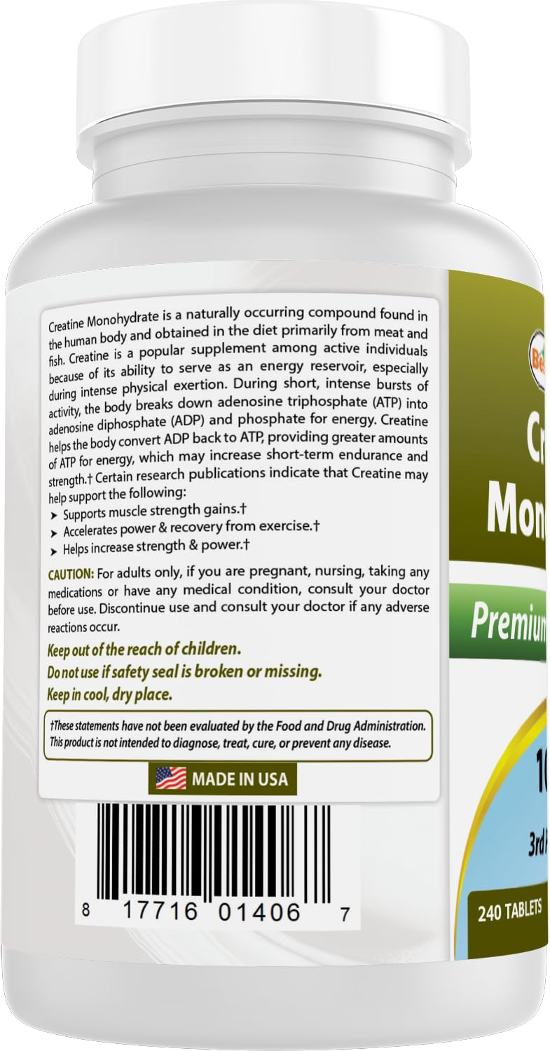 Best Naturals Creatine 1000 mg 240 Tablets