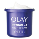 Olay Retinol 24 Night Cream Face Moisturiser REFILL, Skincare with Antioxidant Vitamin E. Overnight Anti Aging Skin Care: Smooths, Renews and Hydrates, 50ml