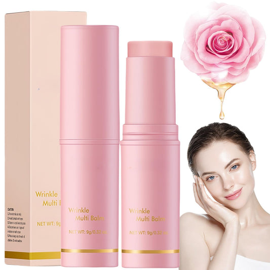Ruojiar Collagen Multi Balm Stick,Collagen Wand,Deep Wrinkle Filler Coll/agen Stick,Moisturizing Balm for Fine Lines and Wrinkles,Skin Tightening Cream for Face,Instantly Hydrates,for Face,Eye,Lip,Portable