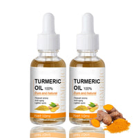 Turmeric Oil - Dark Spot Remover for Face - Turmeric Dark Spot Corrector Serum Face & Body - Remove Facial Melasma - Anti Aging Brightening Face Serum - Improve Skin Tone Reduces Age Sun Spot(2PCS)