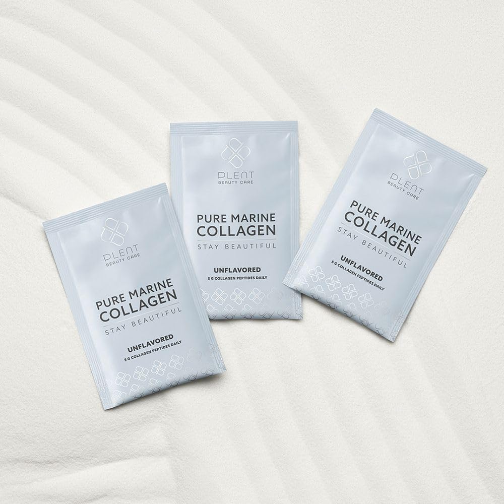 Plent PLENT Pure Marine Collagen Unflavored - Hair, Skin, Nail Support Supplement Marine Collagen peptides - 30 Days Supply Box 30 sachets