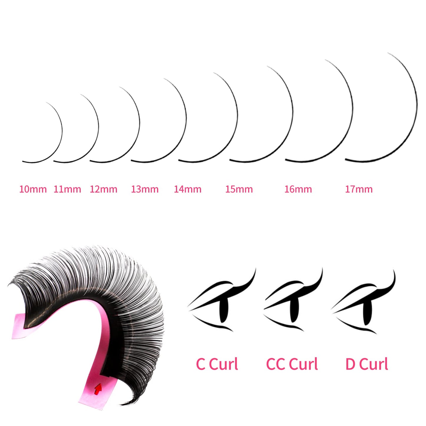 VEYES INC Cashmere Individual Lash Extensions 0.03-0.20 B/C/CC/D/J/M Curl 8-20mm Mixed & Single Length Trays, Matte Black, Professional Supplies for Lash Techs(0.05 D 8-16mm)