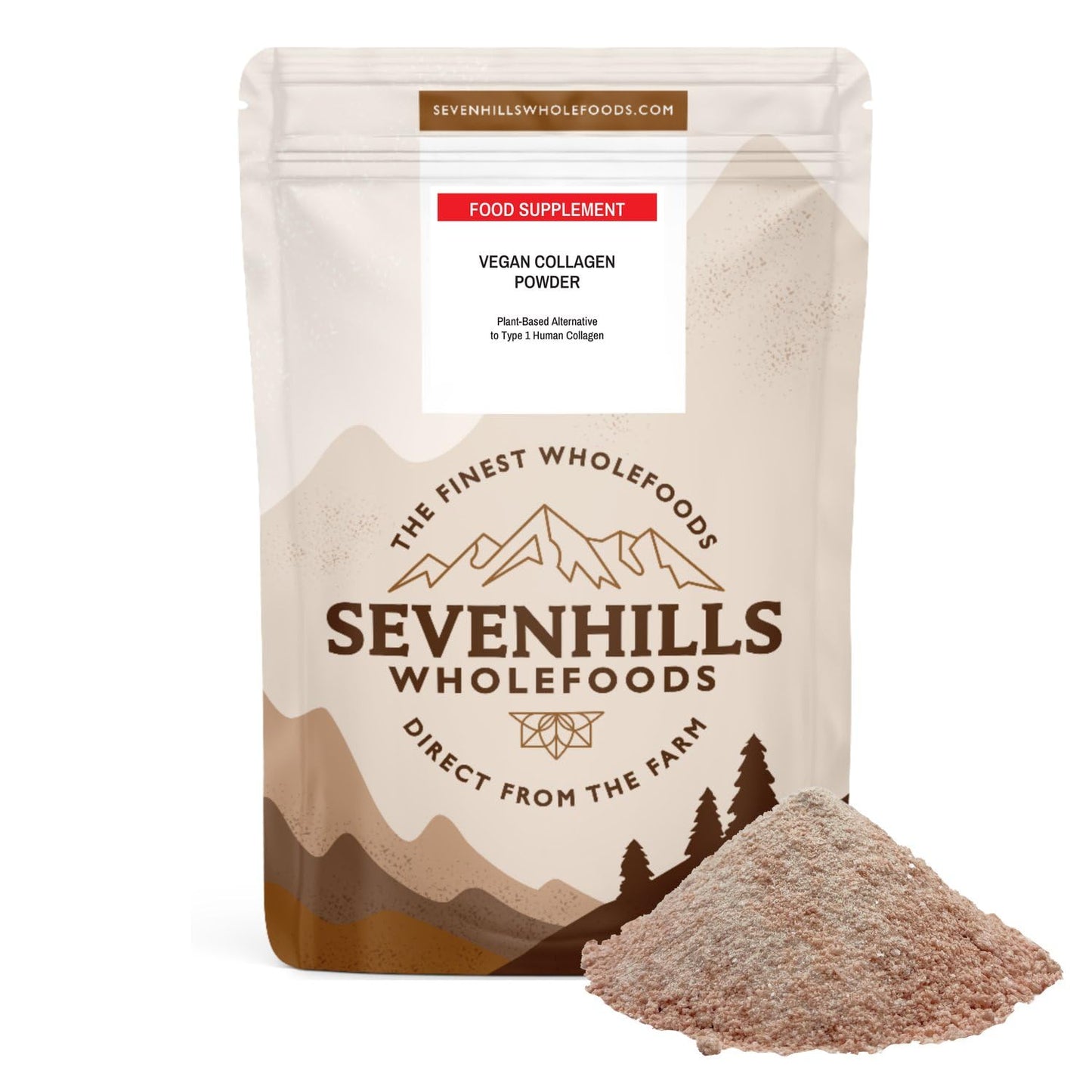 Sevenhills Wholefoods Vegan Collagen Powder 150g, Plant-Based Supplement for Skin, Hair and Joint Health, Amino Acid & Vitamin C, 30 Days Supply