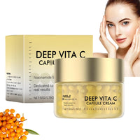 Fankayi Vitamin C Capsule Cream,Deep Vita C Capsule Face Cream,Vitamin-C Moisturiser for Face,Face Moisturizer with & 5% Niacinamide,Face Cream for Women,Anti Wrinkle Fac-e Crea-m,Brightening Fa-ce Cr-eam