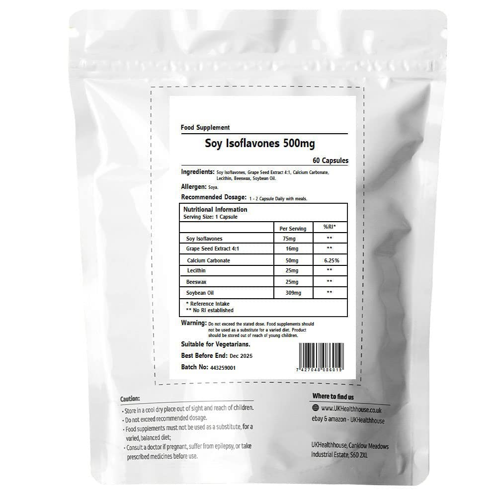 Super Strength Soy Isoflavones Complex Capsules 500mg x 60 - Menopause