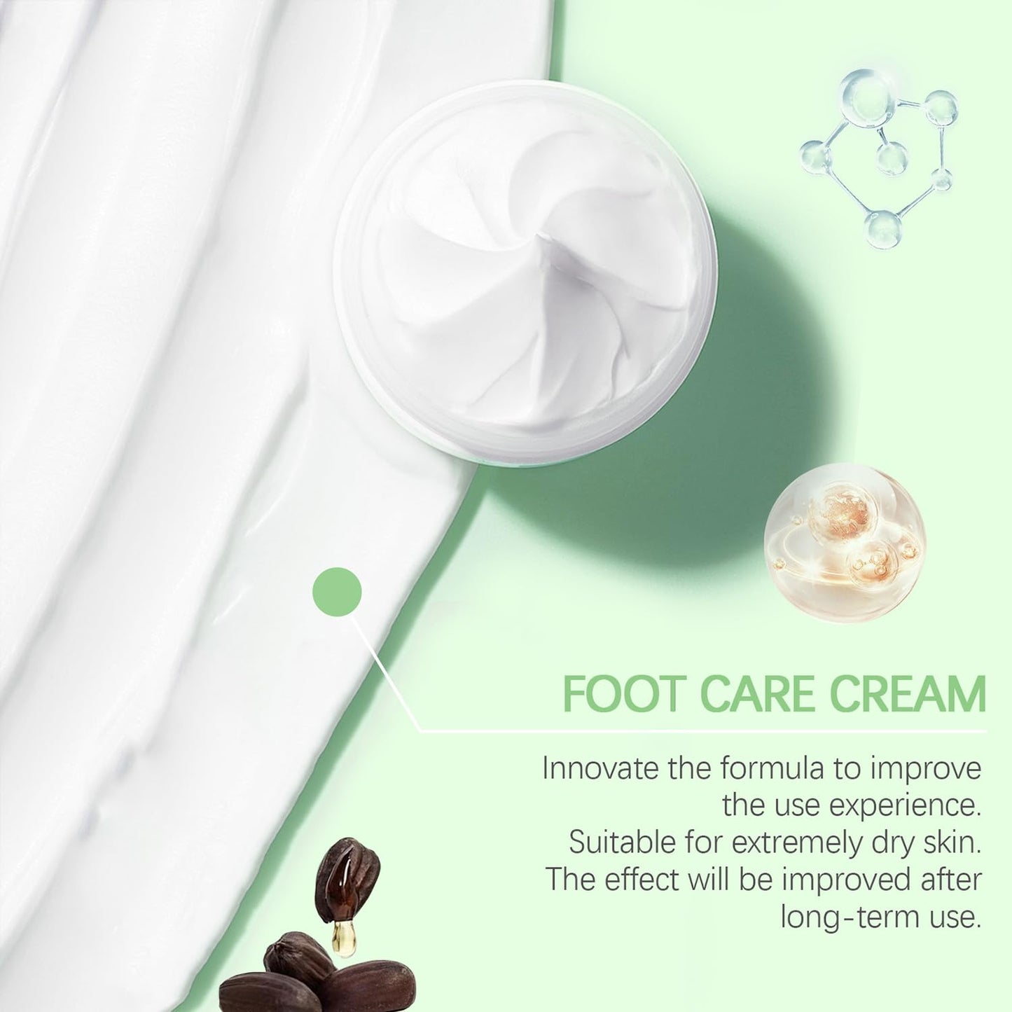 Generic 40% Urea Cream,Cracked Heel Repair Cream For Feet and Hand,Foot Cream for Cracked Heels and For Dry And Hard Skin Dry Skin,Urea Cream 40 Percent for Feet,Maximum Strength for Hand, Foot and Body Care