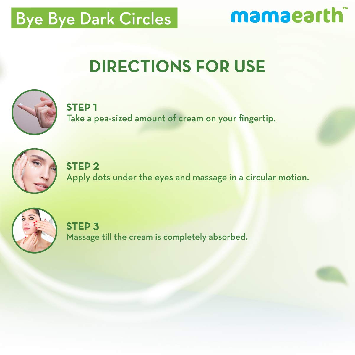 MAMAEARTH Mamaearth Bye Bye Dark Circles, Under Eye Cream for Dark Circles, with Cucumber & Peptides - 20ml