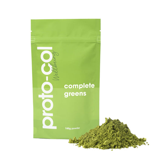 Proto-Col Proto-col | Complete Greens Powder - 15 Superfoods and Adaptogens Including Ashwagandha & Spirulina | Vegan & Gluten-Free | Advanced Formula | UK Made | 180g