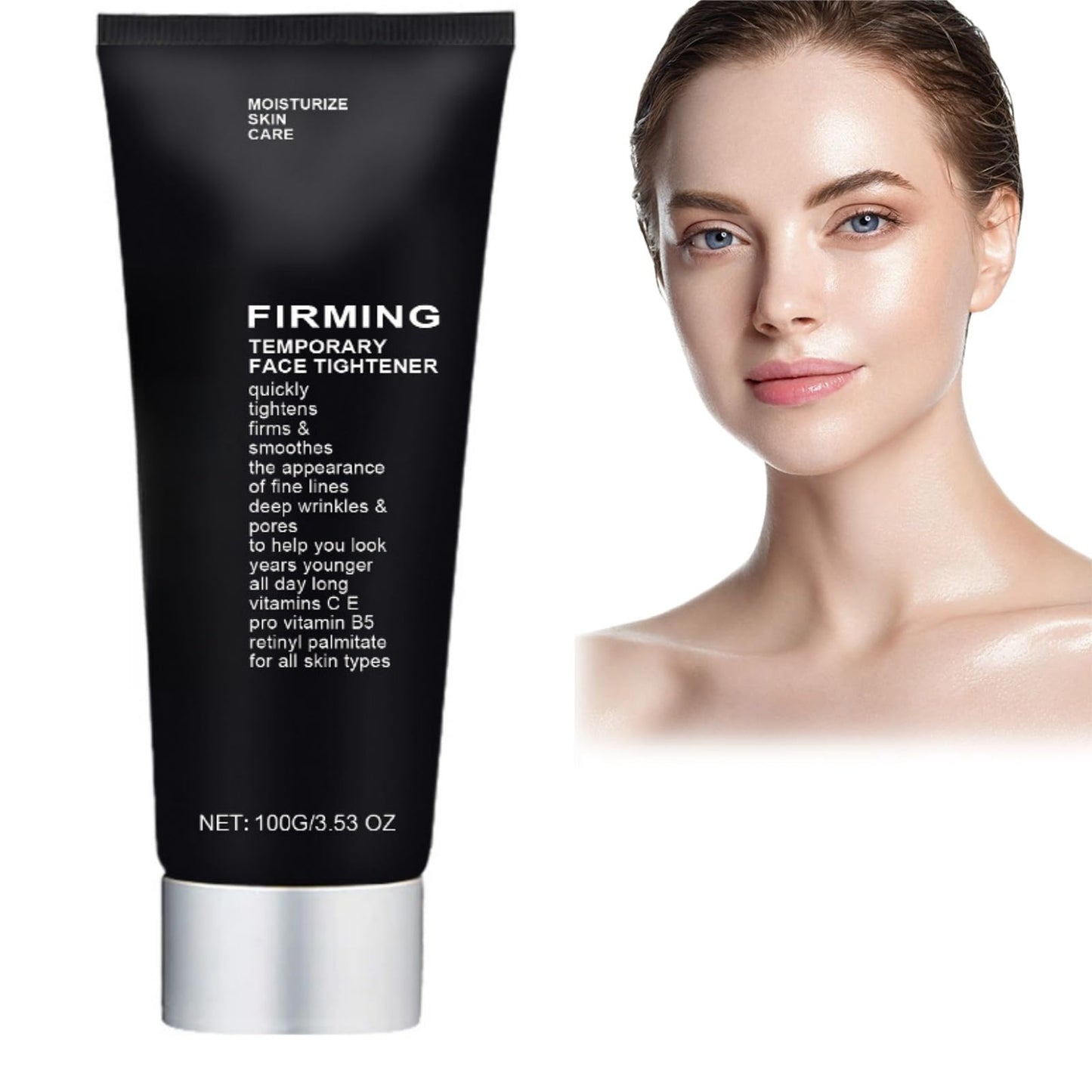 TONISABERY 100g Temporary Face Tightener,Skin Tightening Cream,Anti Wrinkle Face Cream for Mature Skin,Skin Tightening Cream for Face,Firming Face Cream for Loose Skin,Firm&Smooth the Look of Fine Lines