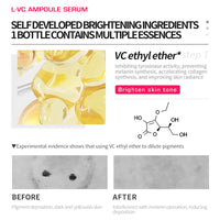 DEleventh Korean Brand Vitamin C Ampoule Serum 2ml × 7EAe / with Niacinamide (Vitamin B3) & Pro-Xilane, Anti-Aging, Brighten, Hydrate, and Smooth Skin, Creates a Radiant, Youthful Complexion