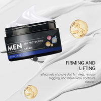 Men's Skin Tightening Cream For Face - for Facial Aging, Fine Lines And Wrinkles, Mens Moisturiser Face Cream Mens Skincare Smoother, For Men's Daily Routine, Youthful Look, Hydrated, Non-Greasy 50ml