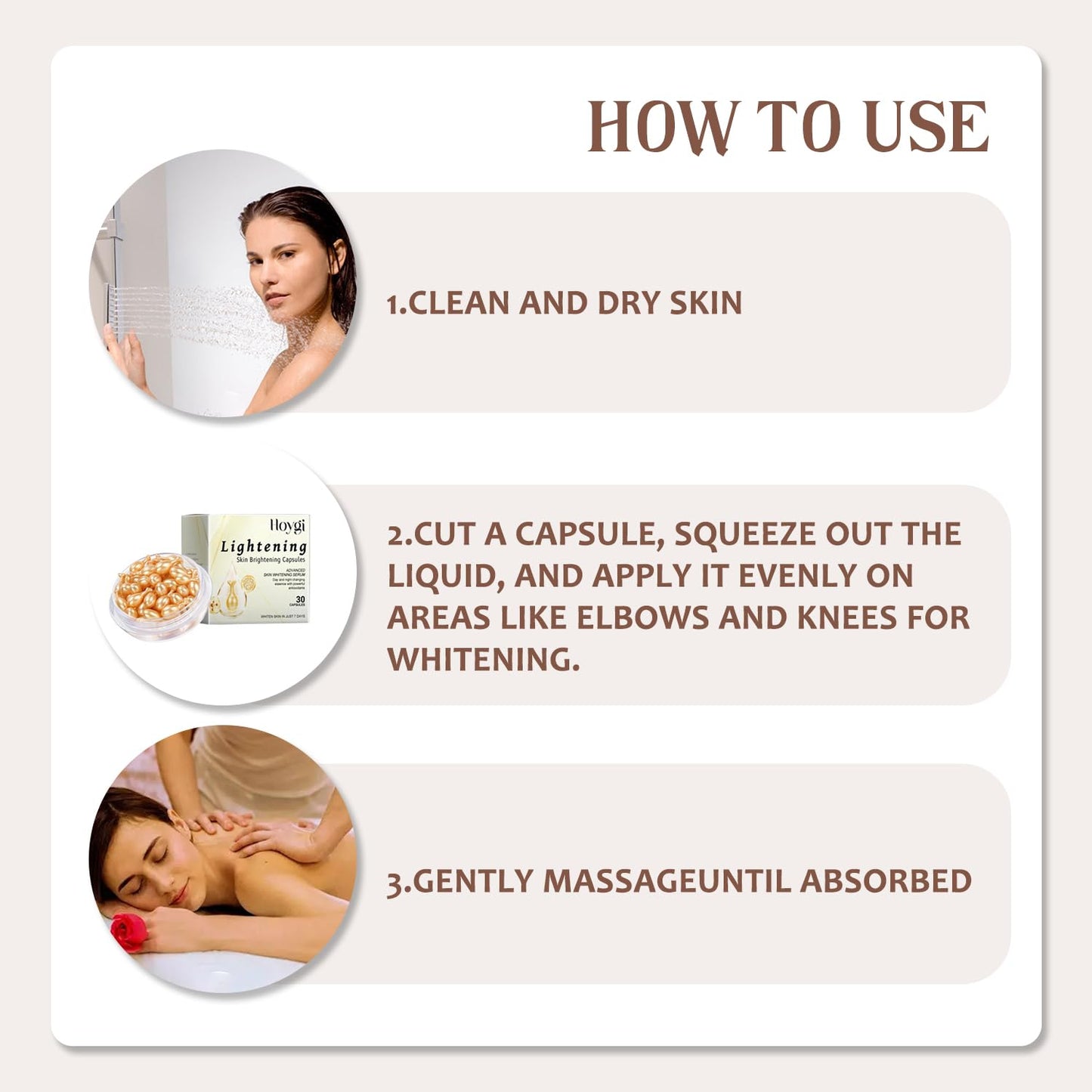 Generic Skin Brightening Capsules, Vitamin E Moisturizing for Face & Skin – Moisturizing Vitamin E Oil Capsules for Hydrated, Anti Wrinkle Face Serum, Softens & Improves Appearance – 30 PCS