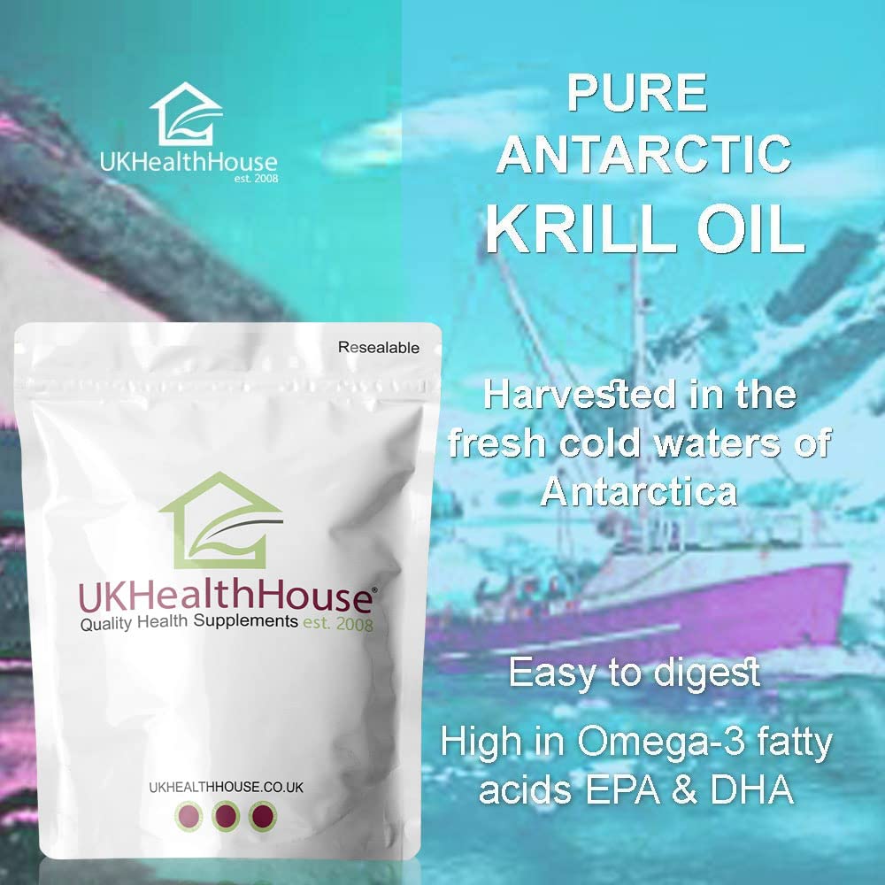 UKHealthHouse Premium - Superba Pure Red Krill Oil Capsules - 500mg x 360 - Extra High Strength