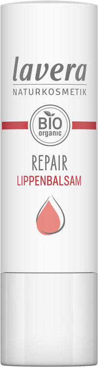 lavera Repair Lip Balm - Protects against dehydration - Instant help - with organic pomegranate & organic argan oil - vegan