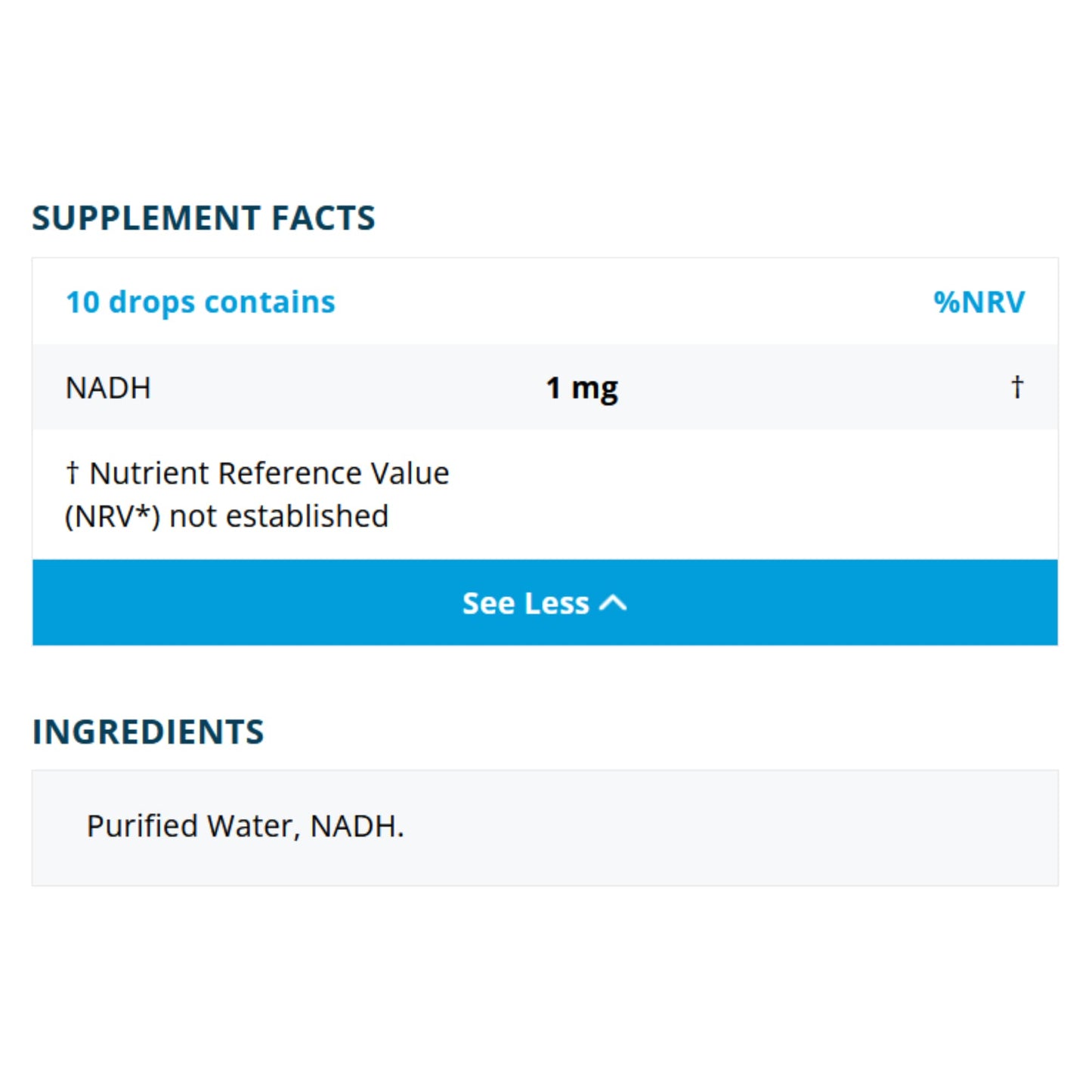 Metabolics Vitamin B3 Nicotinamide (NADH) | (100ml) B3 Liquid Supplement | Additive Free