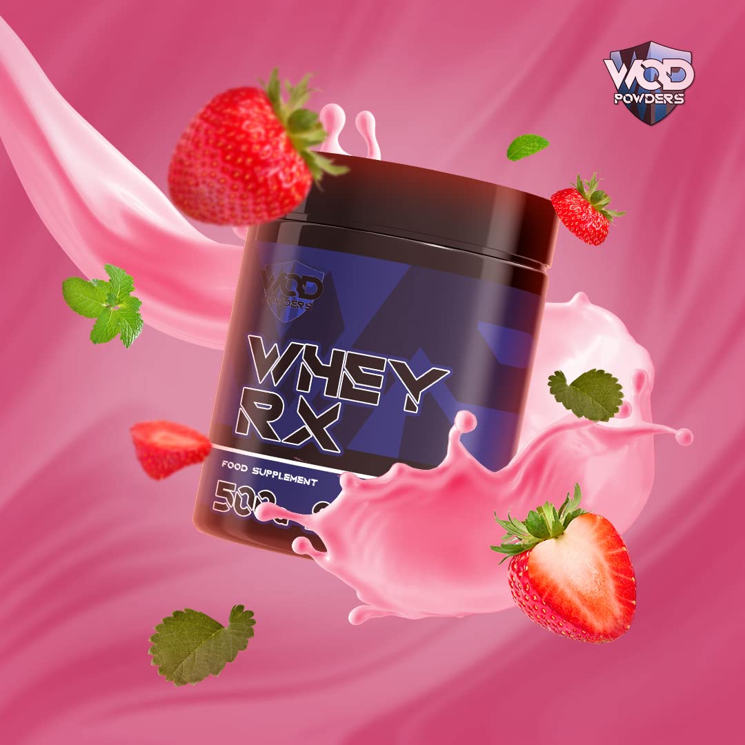 Hellenia WHEY RX - Muscle Building and Recovery Protein Powder - WOD Powders | Low Carb, Low Sugar, Low Fat, High in BCAA’s | Whey Protein Powder (Summer Strawberry)