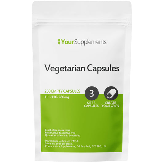 YourSupplements Your Supplements - Size 3 Empty Vegetarian Capsules (250 Pack)