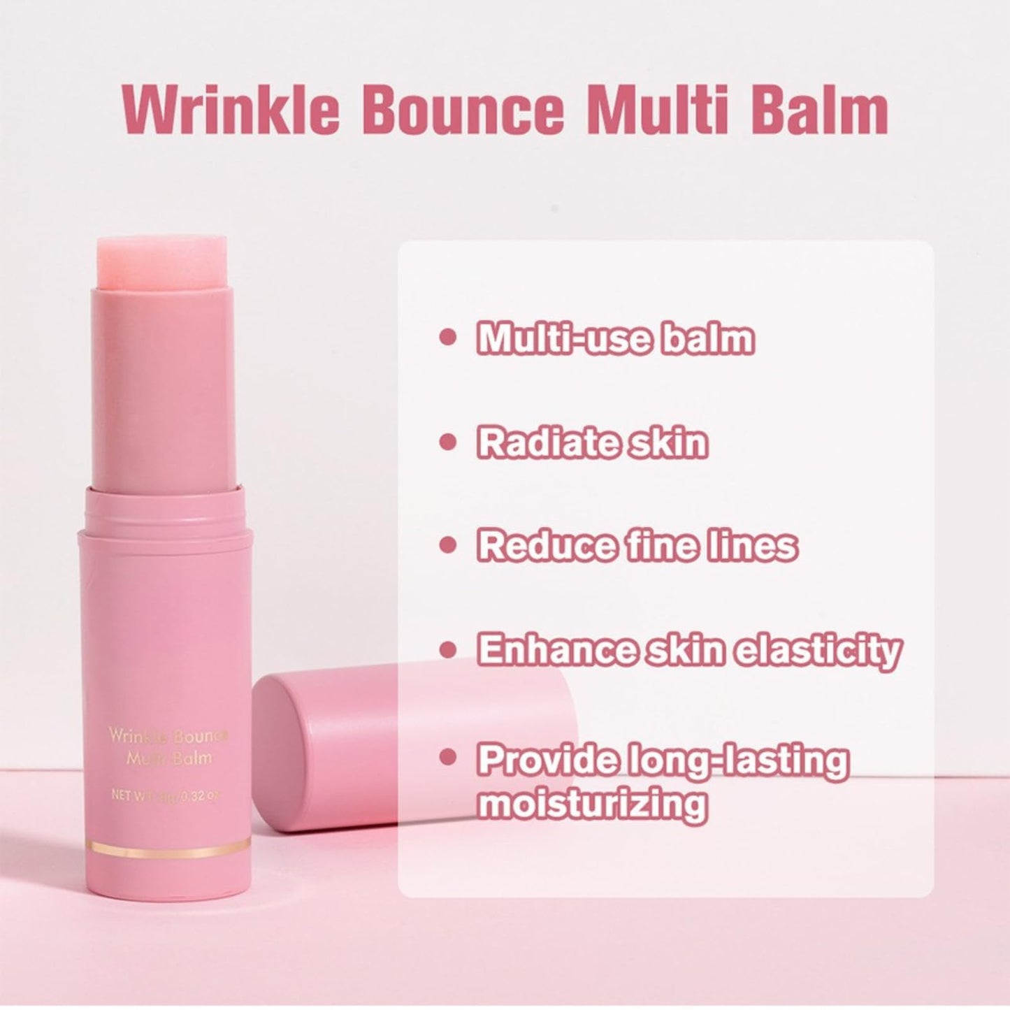 Hydrating Multi Collagen Wand – Cooling Moisture Multi Balm Stick for Face & Lips - Portable Soothing All-in-One Skincare Balm for Dry Skin, Lip Lines & Fine Wrinkles 2PCS