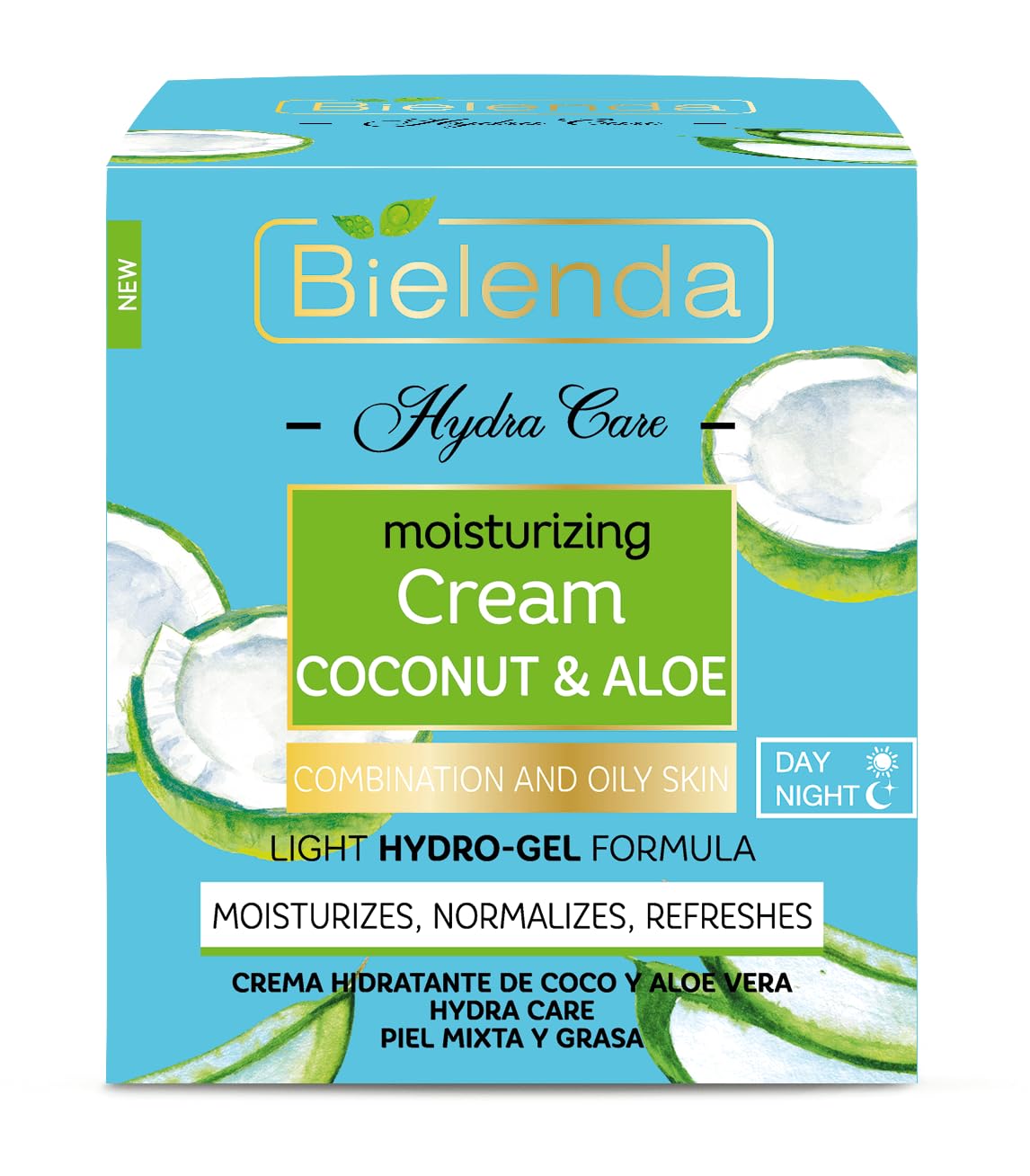 Hydra Care Coconut and Aloe Moisturizing Light Cream for Combination Skin Bielenda