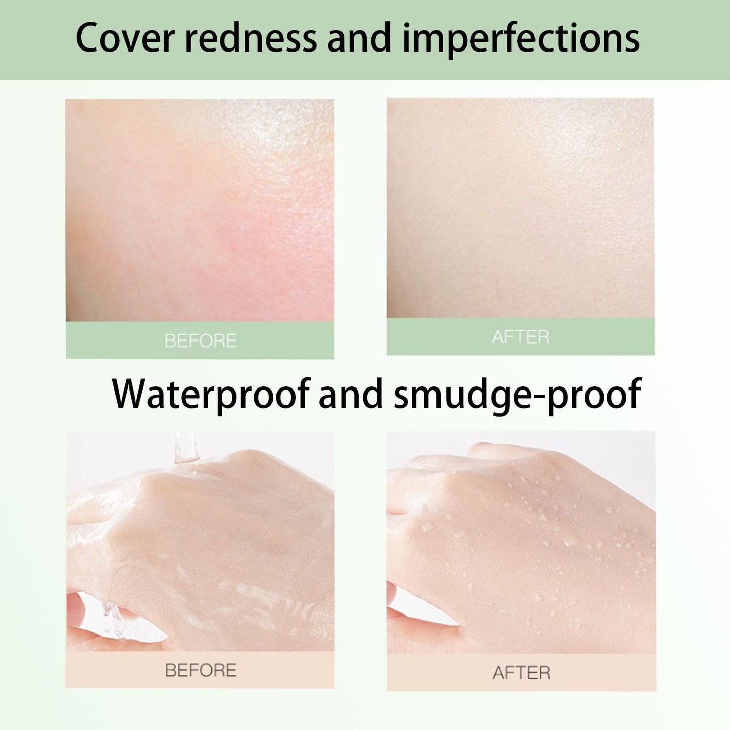 Shengqialun Green Colour Corrector Primer, Anti Redness Cream For Face Long-Lasting, Green Concealer Waterproof & Sweat-Proof Formula, Face Primer Makeup For Women And Girls